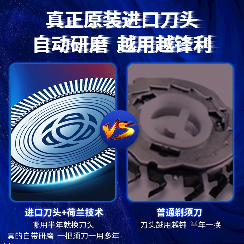 飞利浦(Philips) 电动剃须刀 刮胡刀 须刨 电须刀 txd充电全身水洗干湿两用 S666微珠涂层 30分钟续航