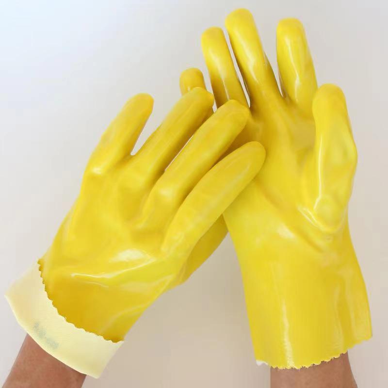 谐晟 浸塑手套劳保耐酸碱手套 中款 1双(两双起发)高清大图