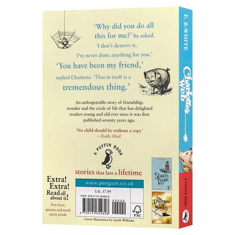 夏洛特的网 [正版]Charlotte’s web 夏洛特的网 夏洛的网英文版原版进口外国儿童文学书籍纽伯瑞奖作品 E高清大图