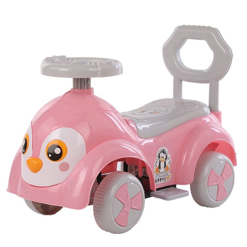 红色滑行车 儿童扭扭车1-3岁宝宝滑行车助步四轮玩具车音乐可坐摇摆车