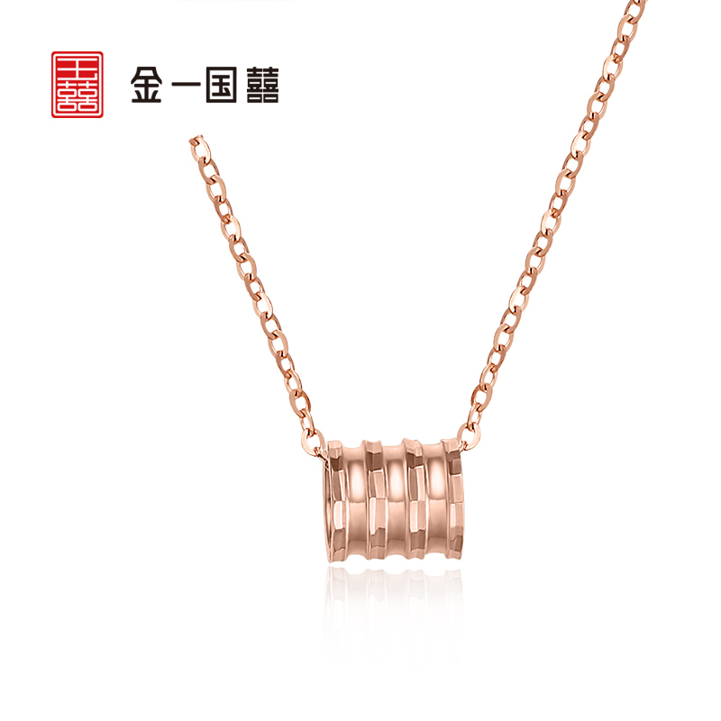 金一国囍18K金小蛮腰A款女士K金项链套链 (定价)CEC014