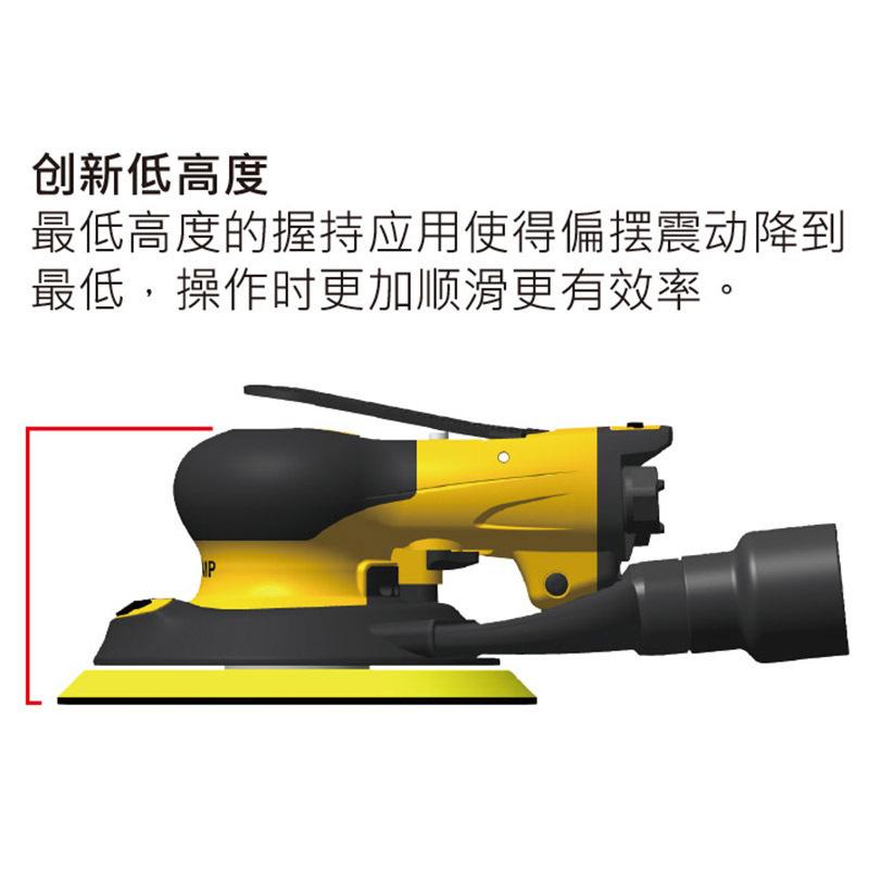 KEMP肯普3吋圆形偏心气动打磨机自带吸尘式A-FSG-O31-O50R120-S