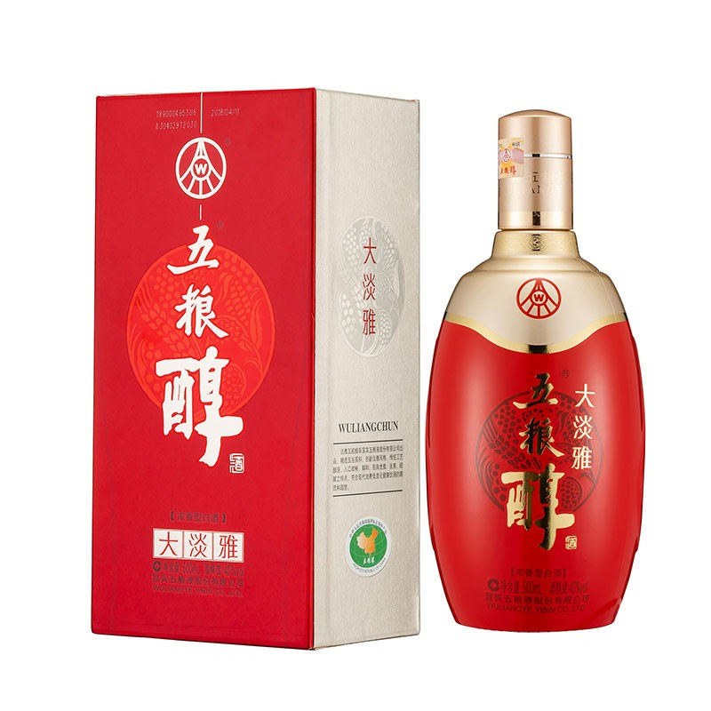 五粮液股份五粮醇大淡雅40度500ml6瓶整箱浓香型白酒