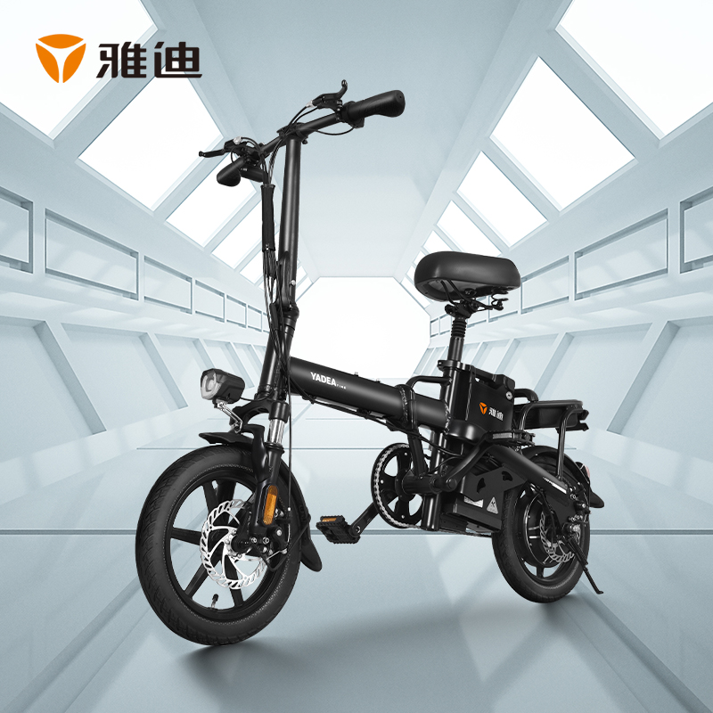雅迪折叠电动自行车m321pro锂电池高配48v20a成人男女超轻助力便携