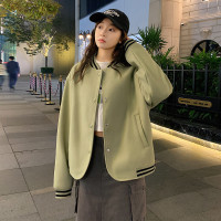 唐狮春季字母仿呢棒球服外套女宽松潮百搭减龄