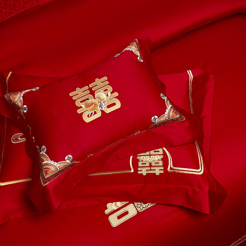 100支全棉婚庆四件套-喜上眉梢高清大图