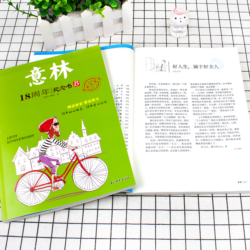 意林 18周年纪念书 A+B 共2本 [正版]意林18周年纪念书ABCD中考高考热点文章课外书 青少年励志阅读写作素材提高清大图