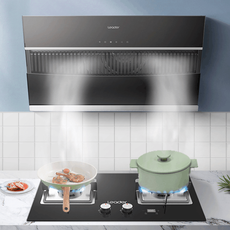 海尔智家统帅(leader)抽油烟机IC196 侧吸20m³大风量家用厨房大吸力油烟机 触控面板易清洁油烟机单机图片