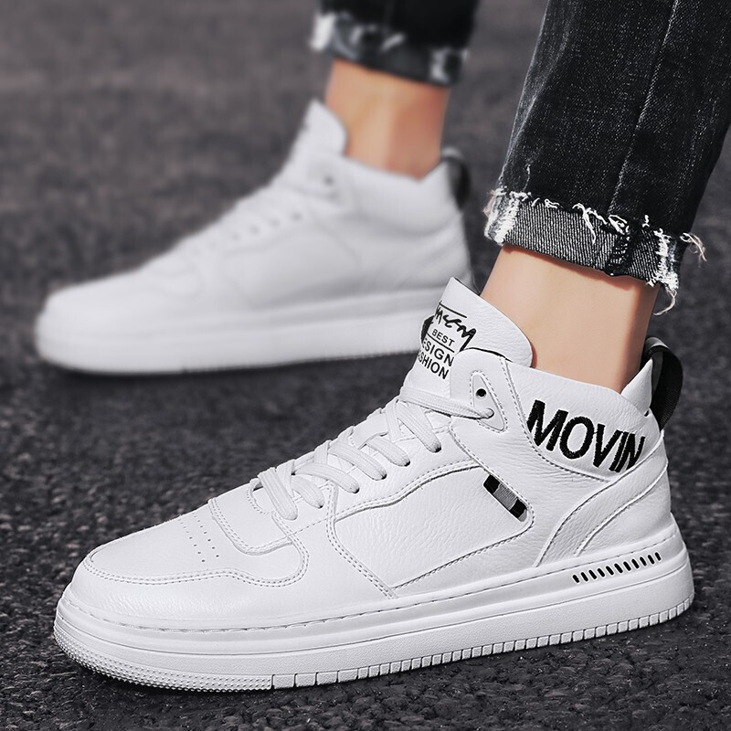 伊努特男鞋2020秋冬新款高帮板鞋男韩版百搭潮鞋小白鞋男运动休闲鞋男