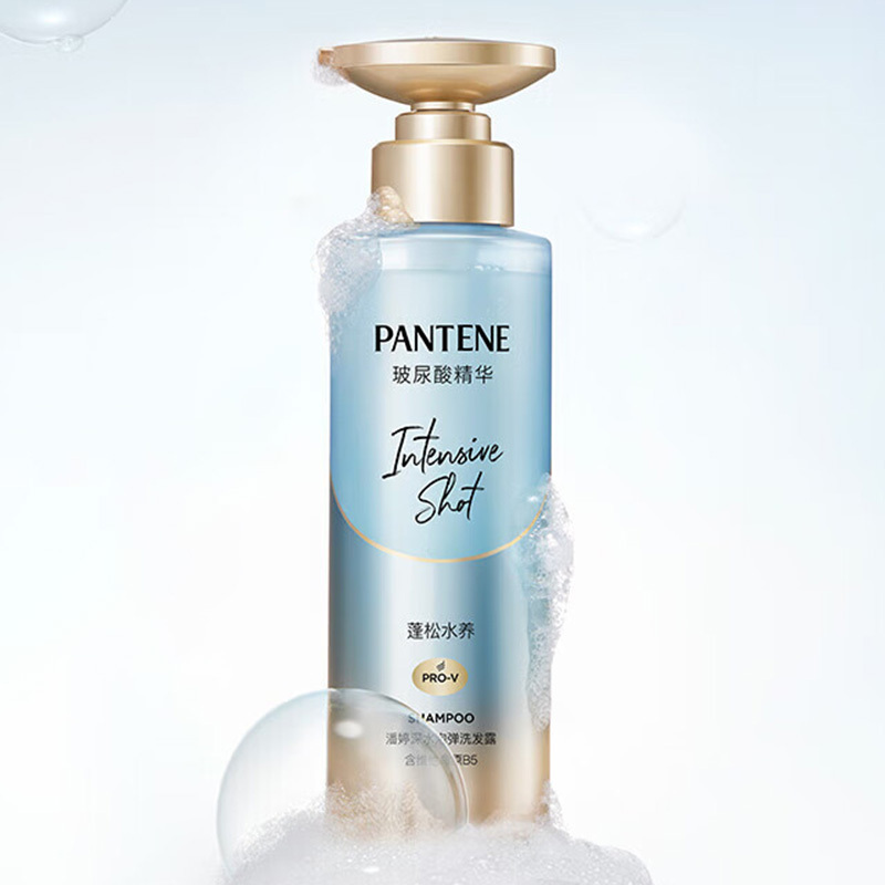 潘婷洗发露无硅油蓬松玻尿酸去油深水泡弹清润型530g高清大图