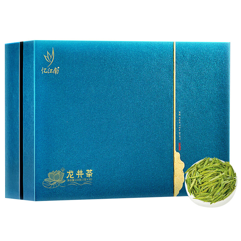 忆江南龙井茶叶礼盒荷韵龙井210g