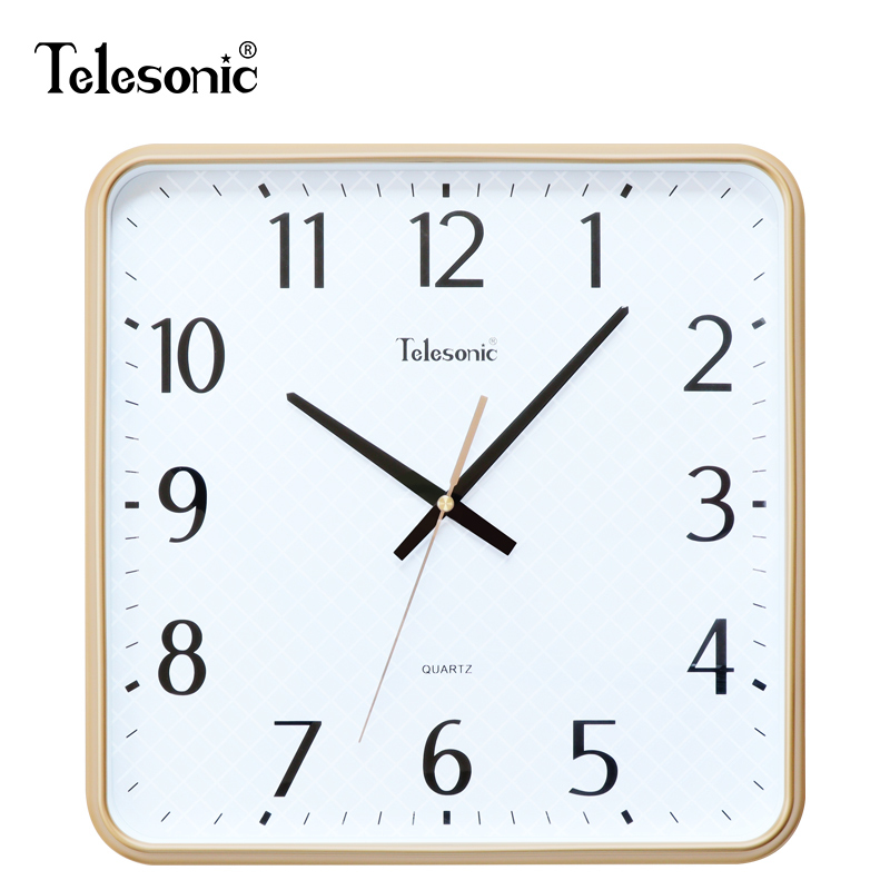 TELESONIC/天王星时钟大气居家挂钟餐厅创意挂表北欧现代简约石英钟表圆形客厅表