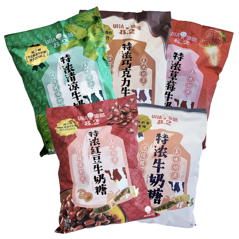 悠哈牛奶糖UHA特浓牛奶糖多口味结婚喜糖零食品袋装1000g高清大图