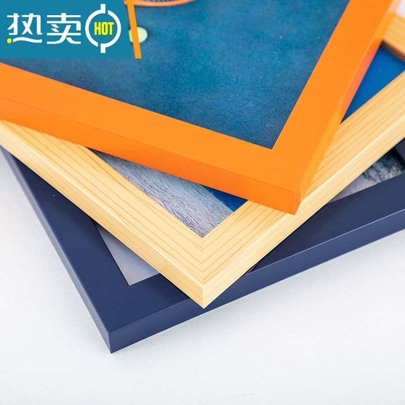 敬平现代简约照片墙相框挂墙免打孔创意装饰卧室客厅组合框加洗照片框 7寸9框 原木色照片墙 (安装图纸+无痕钉等配件)无画图片