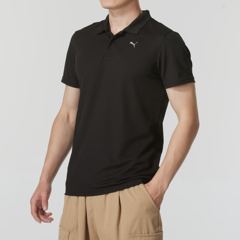 彪马（PUMA）男装新款运动服潮流时尚健身训练舒适透气T恤短袖POLO衫521933-01 ZP高清大图
