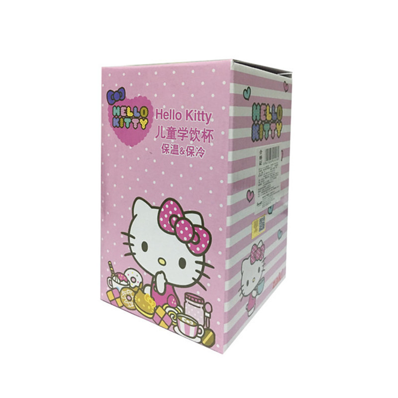凯蒂猫(HELLO KITTY)杯子 KTPO-F261C 双层不锈钢 硅胶奶嘴 烤漆不掉色 儿童 学饮杯子
