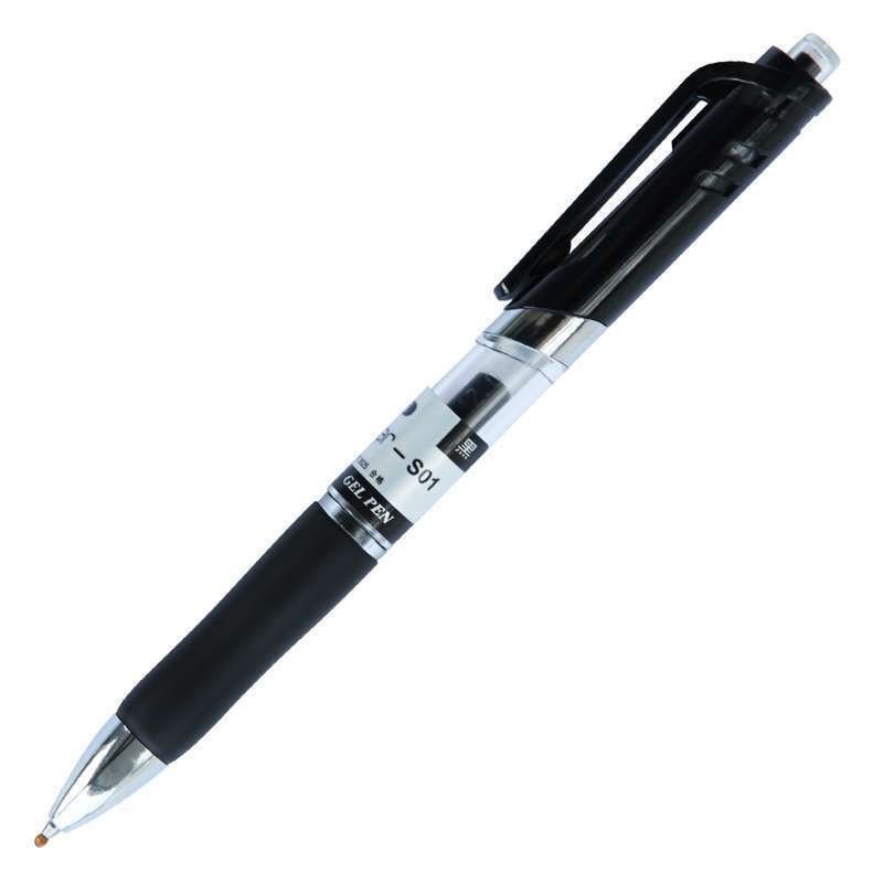得力(deli)S01 经典中性笔0.5mm 12支装 黑色高清大图