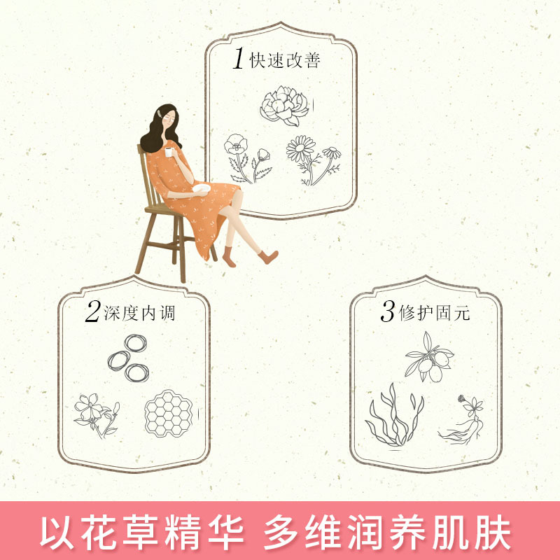 百雀羚(PECHOIN)一刻深润好补水面膜30ml*20(补水保湿 面贴膜 护肤 通用 各种肤质)
