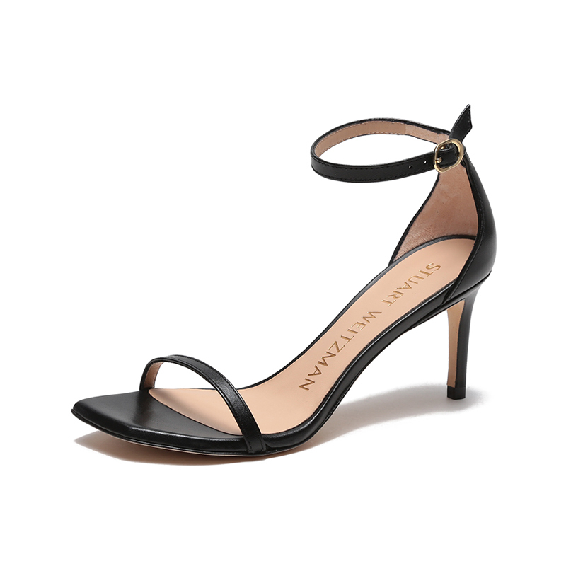 斯图尔特韦茨曼stuartweitzman女士牛皮斜方头一字带细高跟凉鞋nudist