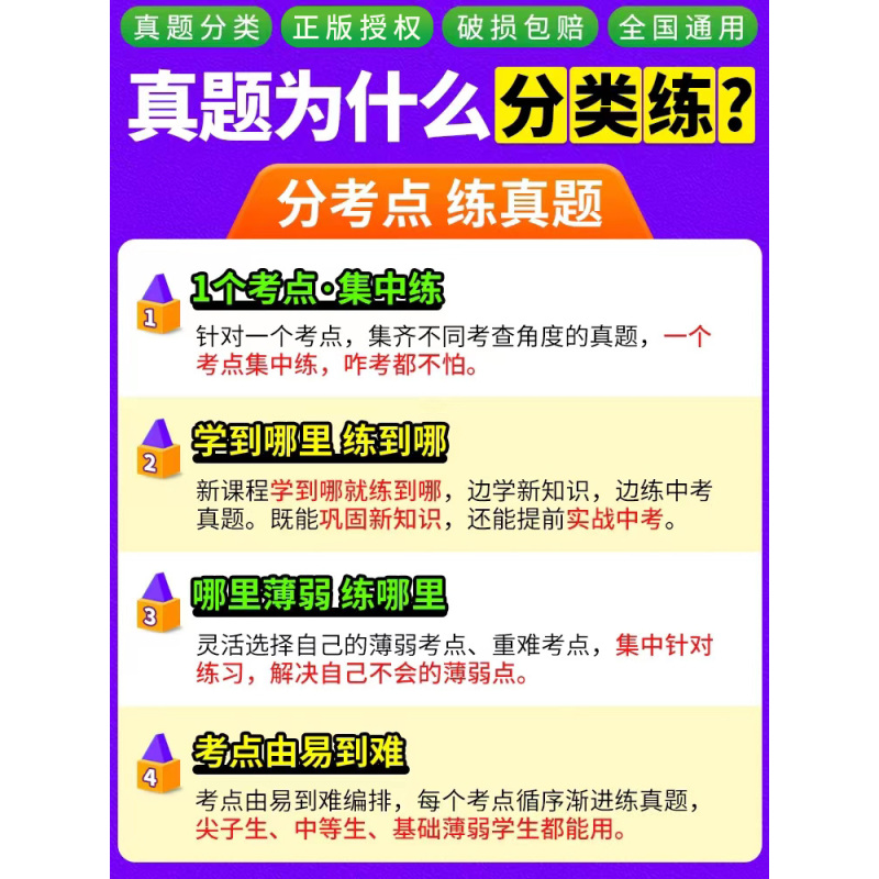 化学-2024 初中通用 [正版]2024真题分类卷全套语文数学英语物理化学初中模拟试卷八九年级初三初二生物地理会考分类