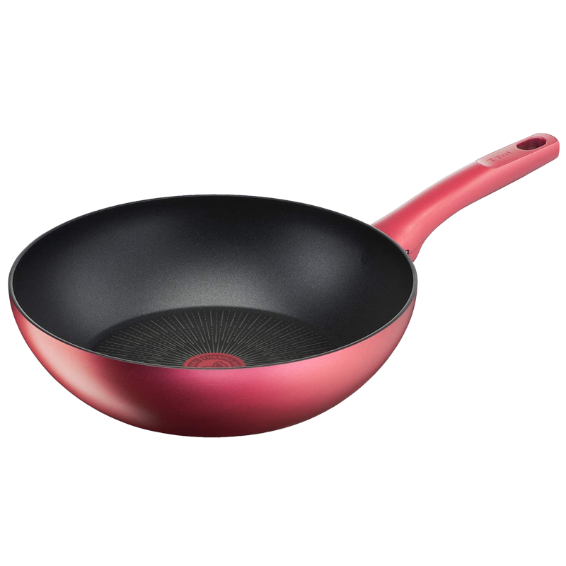 t-fal 红点炒锅煎锅6层28cm涂层经久耐用电磁炉燃气灶共用红色G26219高清大图