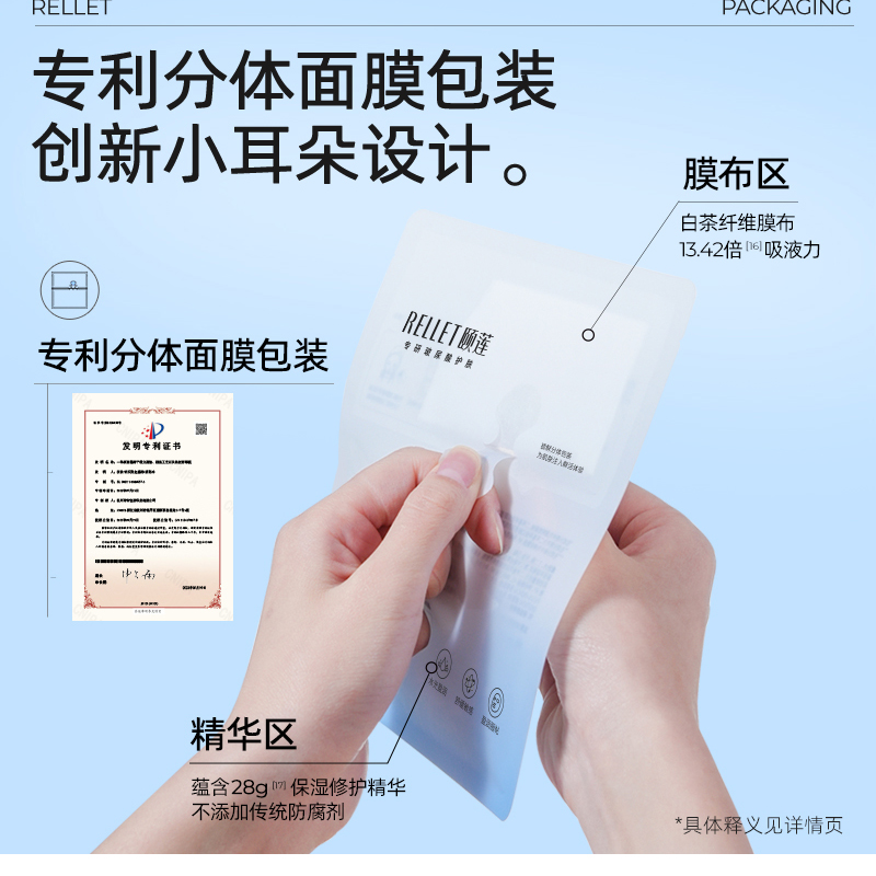 颐莲 玻尿酸水光肌修护面膜28g*10高清大图