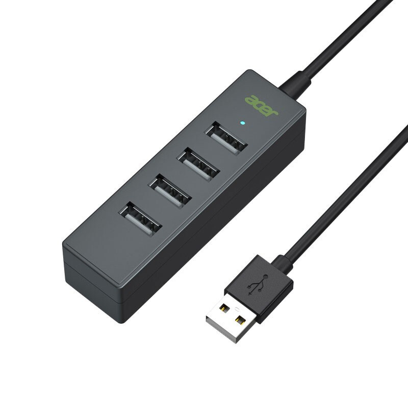 宏碁(acer)HY21-14U2B 4口USB扩展坞USB2.0高速版扩展 笔记本台式机电脑车载手机延长扩展线 转换器
