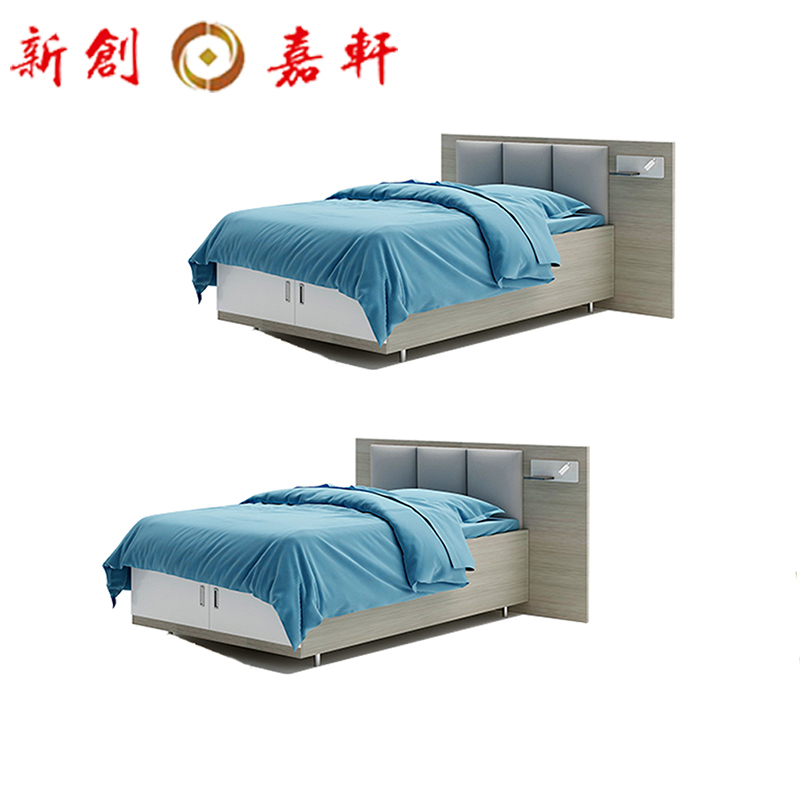 新创嘉轩 单人床1000*2000*420mm 不含床屏 /张