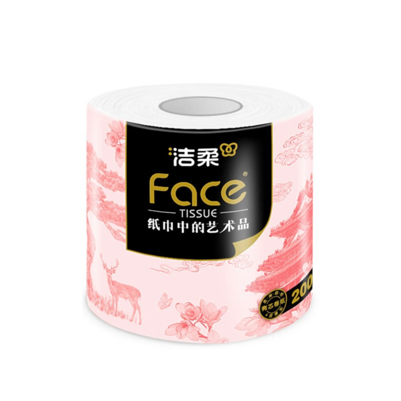 洁柔牌卫生纸(锦绘芳华有芯) 200g4层(27卷装)高清大图