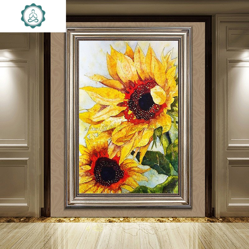 钻石画2019新款向日葵餐厅小幅小件太阳花绣十字绣