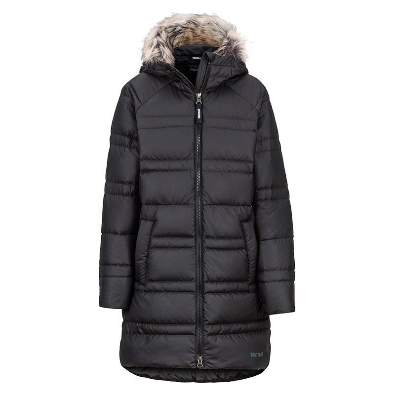 marmot/土拨鼠户外拒水防风鸭绒女童中长款羽绒服