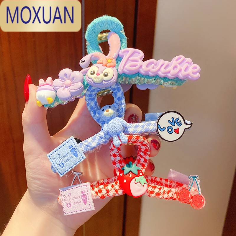 moxuan儿童卡通抓夹女孩网红发夹鲨鱼夹发卡女童后脑勺可爱盘发夹子
