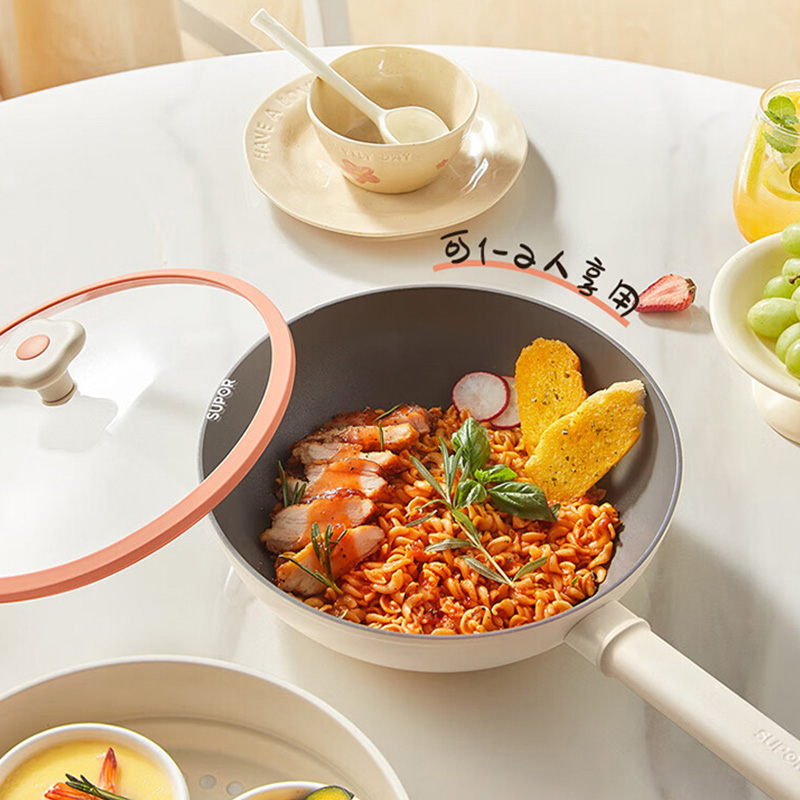 苏泊尔炒锅26cm火红点感温煎炒锅多功能不粘锅EC26ADP01高清大图