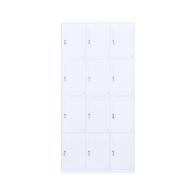 迅迈 纯白十二门更衣柜 员工柜 铁皮柜 储物柜 50*90*185cm 单位;台高清大图