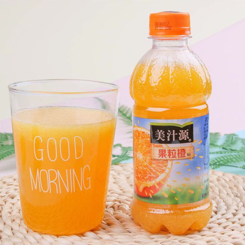 美汁源 果粒橙新鲜橙汁 迷你小瓶装 果味饮料300ml/瓶整箱图片