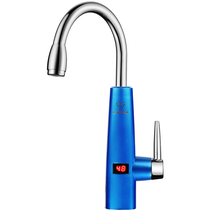 热恋(LoveLink)电热水龙头 大弯(下进水)厨房冷热两用小厨宝 速热即热式电热水器S7雪山白