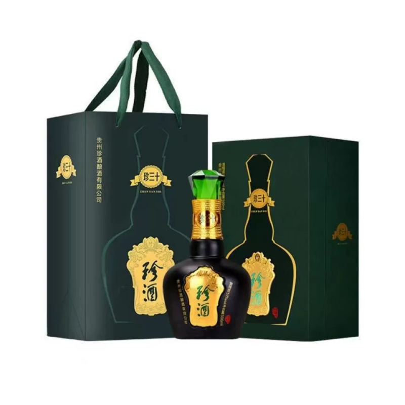 珍酒 珍三十 酱香型白酒 53度 500ml 单瓶装