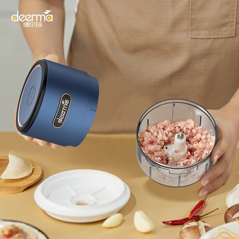 德尔玛(Deerma) 蒜泥器捣蒜器打蒜器无线电动搅蒜器家用 拉蒜器 迷你绞蒜器小型 搅蒜器JS100高清大图