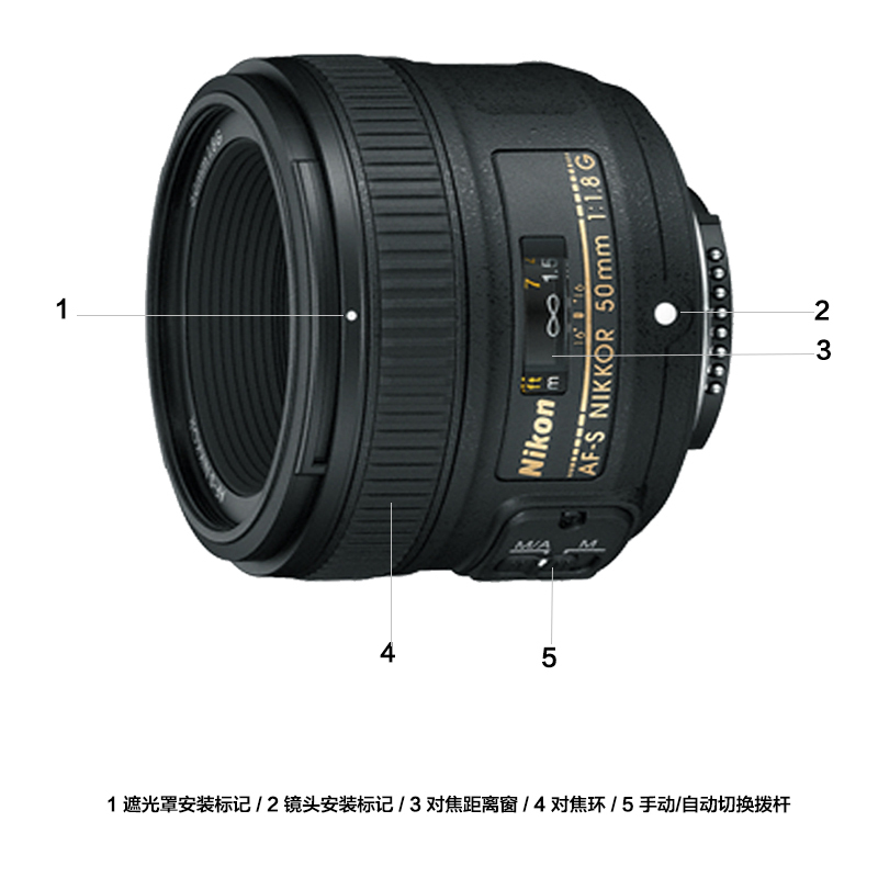尼康(Nikon) AF-S 50mm f/1.8G 数码单反人像 标准定焦镜头