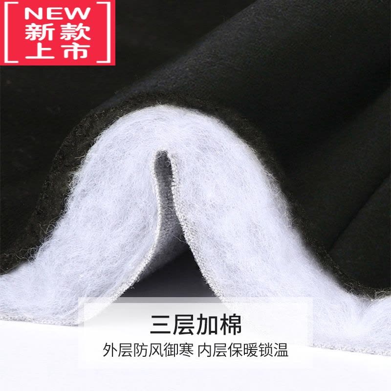 可莉允儿童裤子加厚加棉裤男童三层夹棉卫裤宝宝小童冬季保暖图片