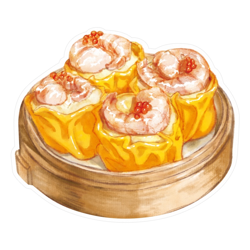 [正版]粤式早茶-干蒸 水彩手绘风点心异型带邮资明信片 新中式广州邮政定制可邮寄 文创旅游节日祝福收藏馈赠文化礼品中商高清大图