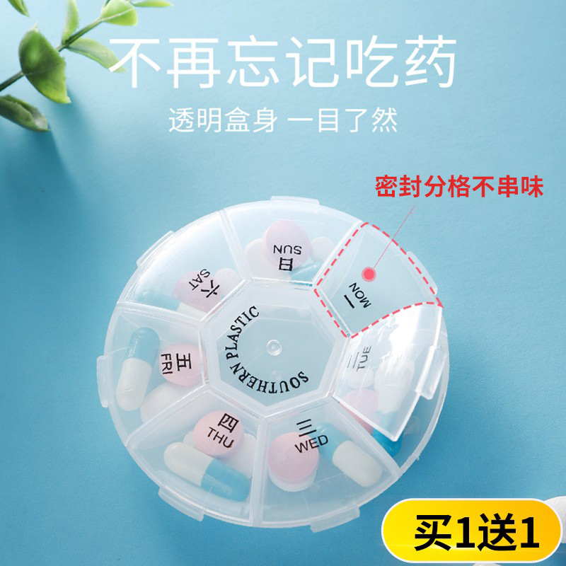 7格收纳盒-圆形-透明高清大图
