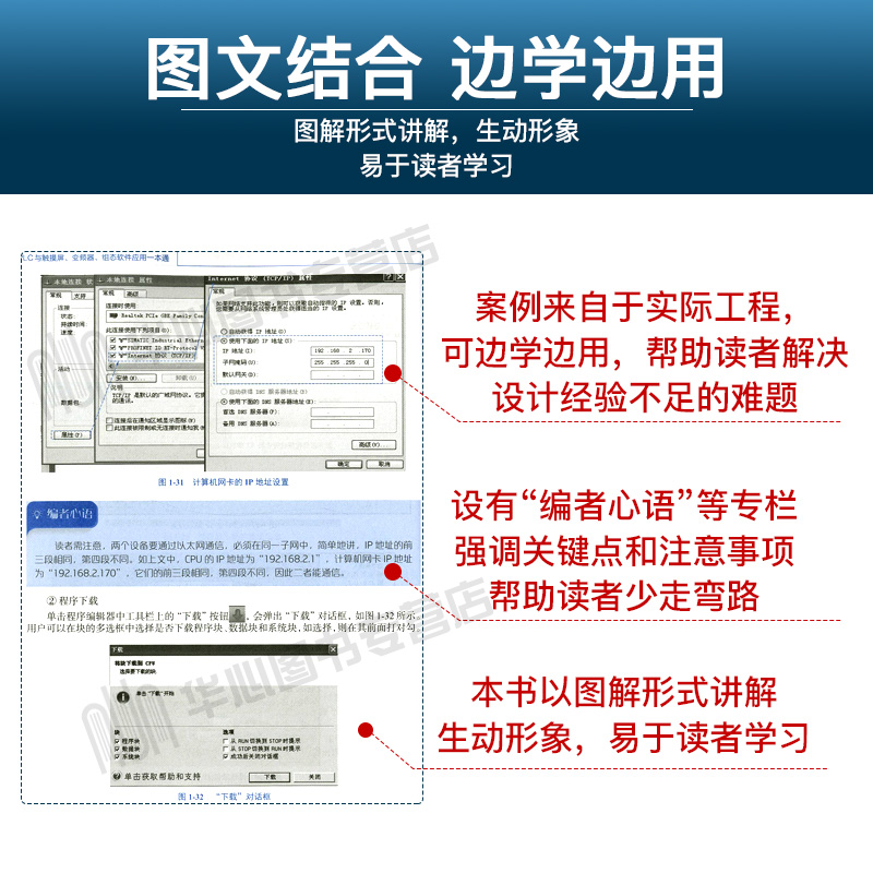 [正版]PLC与触摸屏变频器组态软件应用一本通 PLC编程从入门到精通教程书籍西门子PLC编程控制器图解PLC变频器与触高清大图