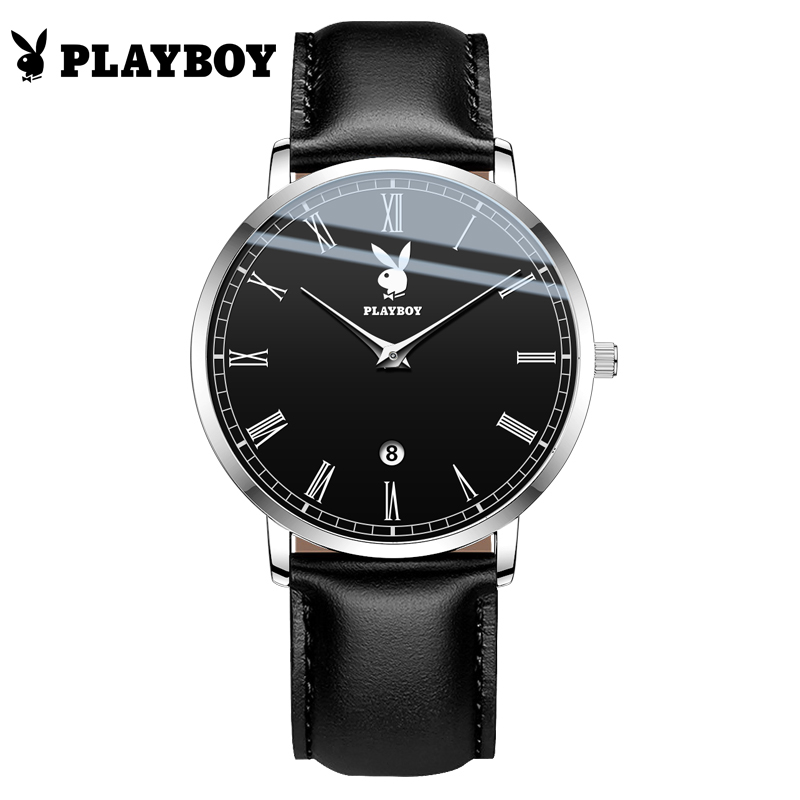 欧美名牌花花公子手表男士超薄石英表运动防水腕表十大品牌时尚名表