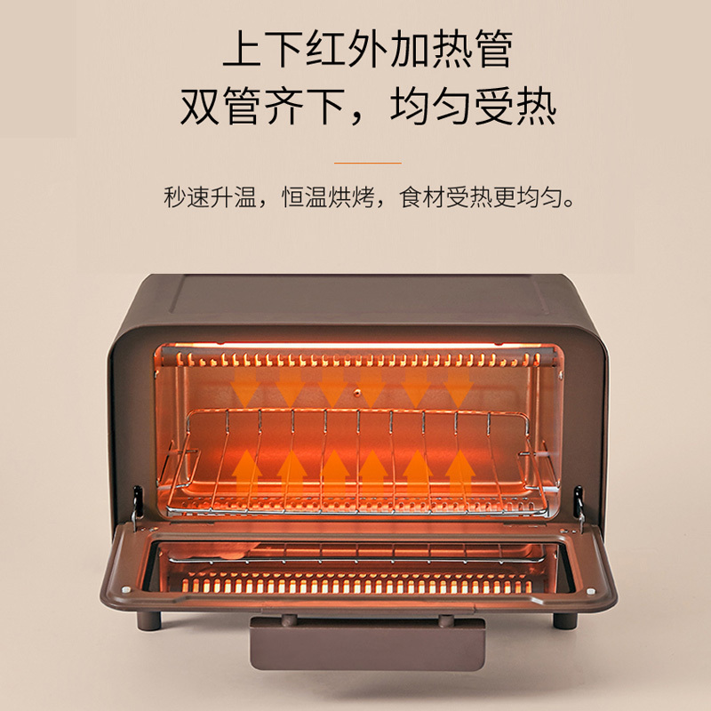九阳电烤箱家用烘焙小型多功能全自动迷你烤箱LINE FRIENDS布朗熊 布朗熊