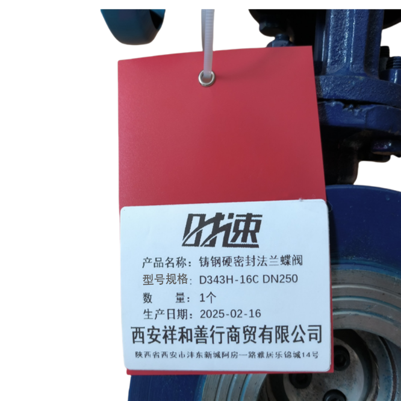时速 铸钢硬密封法兰蝶阀 D343H-16C DN250 个高清大图
