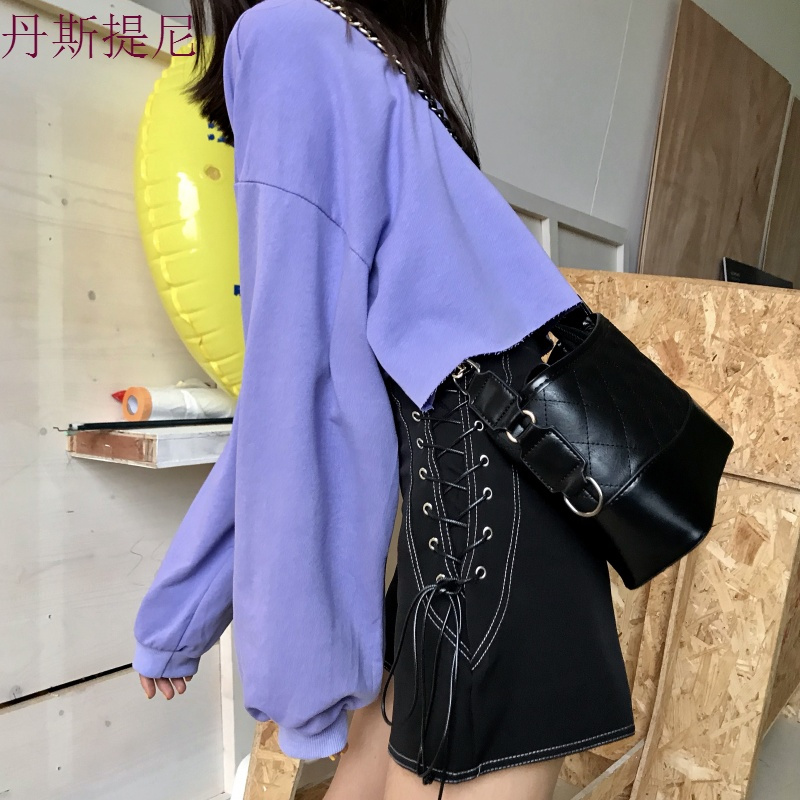 港味2018新款韩版宽松显瘦高腰阔腿短裤女装学生夏季时尚休闲裤子