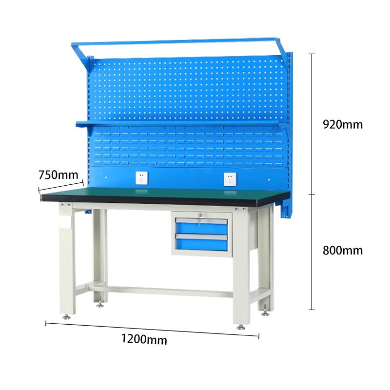 尔迈 重型钳工工作台防静电操作台工厂车间多功能维修工具台 1.2米 F款