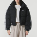 阿迪达斯 (adidas)女装新款三叶草立领短款保暖舒适时尚潮流面包服棉服外套JX2970 ZP JX2970/黑色 XS