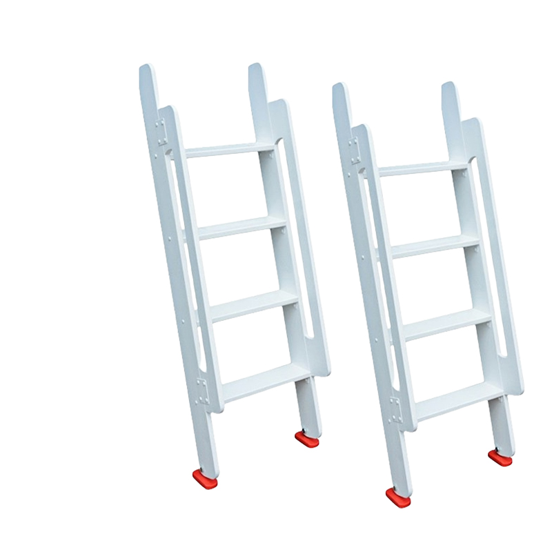 围达 实木白色直梯 扶手款-4踏步 个高清大图